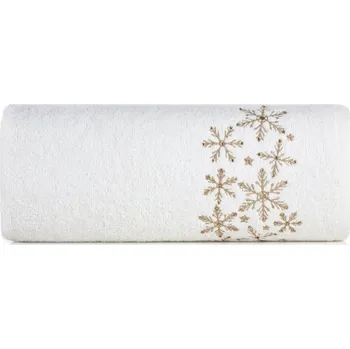 Ručník Bavlněný vánoční ručník se zlatými vločkami Šířka: 70 cm | Délka: 140 cm