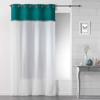 Závěs Hotové záclony dvoubarevné s třásněmi SONEVA 140 x 280 cm