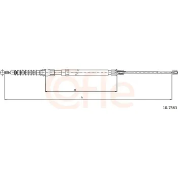 Lanko parkovací brzdy Tažné lanko, parkovací brzda COFLE (10.7563)