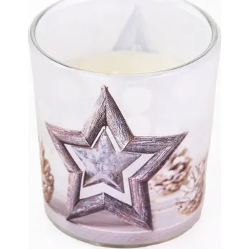 Svíčka Parafínová vonná svíčka Zimní Hvězda Bispol 1 ks