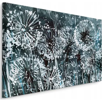 Obraz OBRAZ DO LOŽNICE OBÝVÁKU PAMPELIŠKY KVĚTY ABSTRAKCE VINTAGE STYL 100x70