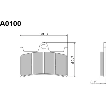 Brzdová destička NISSIN brzdové destičky KH252 / KH380 PREMIUM SEMI-METALLIC (sintrované ) (ECE R90) vyrobeno v Japonsku (2P-210NS) (NISSIN brzdové destičky KH252 / KH380 PREMIUM SEMI-METALLIC (sintrované ) (ECE R90) vyrobeno v Japonsku (2P-210NS))