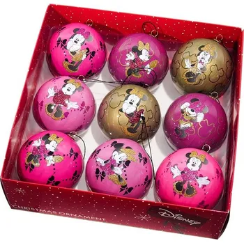 Vánoce KURT ADLER Disney Sada vánočních ozdob Minnie, 9 ks