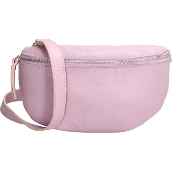 Ledvinka Světlerůžová elegantní kožená ledvinka „Adeline“