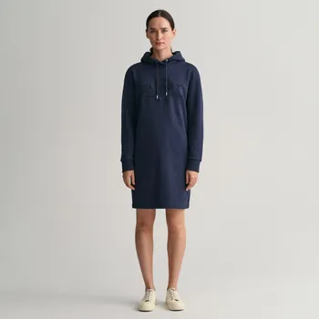 Dámské šaty Dámské Šaty GANT TONAL ARCHIVE SHIELD DRESS 4200474.433 – Tmavě modrá L