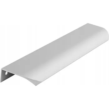 Nábytkové kování Hliníková úchytka na hranu, stříbrná - 160/180 mm UA02 AMIX