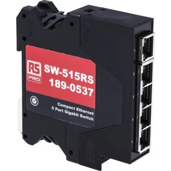 Switch Průmyslový ethernetový přepínač 5 RJ45 portů montáž na lištu DIN 1000Mbit/s RS PRO