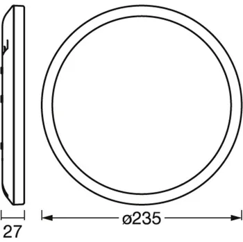 OSRAM LED stropní svítidlo ORBIS ULTRA SLIM, černé, Ø 24 cm, stmívatelné černá LED 15 W celkem - Doprava zdarma