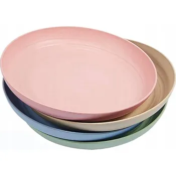 Talíř 4x EKOLOGICKÉ TALÍŘE Z PŠENIČNÉ SLÁMY 25 CM BEZ BPA PREMIUM