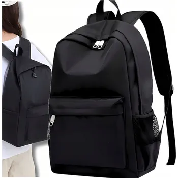 Městský batoh BATOH ŠKOLNÍ MĚSTSKÝ TURISTICKÝ KONTEJNER VELKÝ CESTOVNÍ ČERNÝ