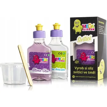 kreativní sada MEGASLIZOUN SLIZ - Svítící - Vyrob si sliz svítící ve tmě