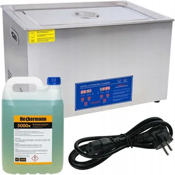 Ultrazvuková čistička Ultrazvuková čistička Heckermann 22L 480W + 5L čisticího roztoku