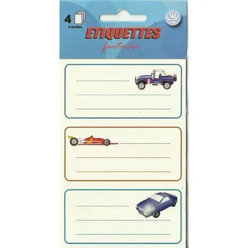 samolepka Samolepky do sešitu Auta Henry 1 ks
