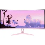 AROZZI NOVA herní monitor 34" 34T2K165 Pink/ LED/ 3440x1440/ 165Hz/ VA/ 4000:1/ 1ms/ 2xHDM (AZ-NO-34T2K165-PNK)