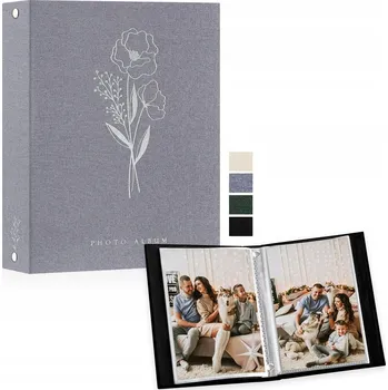 Fotoalbum FOTOALBUM LNĚNÝ ŠEDÝ NA 50 FOTOGRAFIÍ 15x21 - ELEGANTNÍ OCHRANA