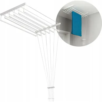 Sušák na prádlo Sušák na prádlo stropní 6 tyčí do koupelny na balkon 130 cm