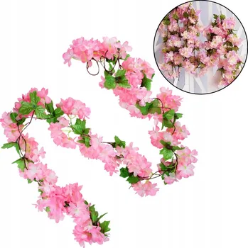 Obraz Girlanda s třešňovými květy, květinová stěna, květiny