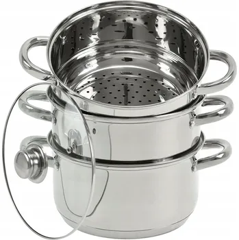 Hrnec Rossner Austria - Hrnec na vaření v páře 6L se 2 vložkami, 24 cm