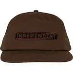 independent Pánská kšiltovka bar logo snapback unstructured hat dark chocolate