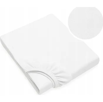 Prostěradlo Prostěradlo 160x200 cm jersey bílé s gumou VYSOKÁ GRAMÁŽ