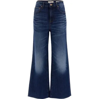 Dámské džíny Dámské Džínové kalhoty GUESS ANKLE WIDE LEG W3BA49D4WF4-FELF – Modrá 29