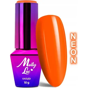 Lak na nehty Hybridní lak na nehty MOLLYLAC 10g Bubble Tea Passion Fruit Pomerančový Č. 131