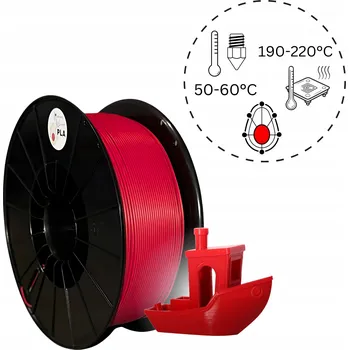 3D tisk PLA filament Nanocaddo 1,75 mm 1 kg červený