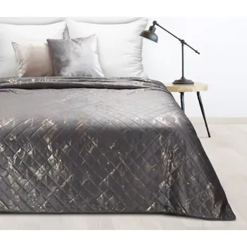 Přehoz na lůžko Sametový přehoz s mramorovým potiskem - šedý Šířka: 220 cm | Délka: 240 cm