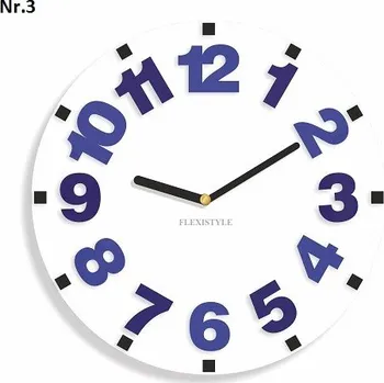 Hodiny Dětské nástěnné hodiny s barevnými čísly modrá