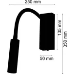 Busch Nástěnné svítidlo LED Rocco, chrom Flexarm grey - Nástěnný držák - šířka 5 cm, výška 13,5 cm chrom, šedá 1 x 6,5 W LED - Doprava zdarma