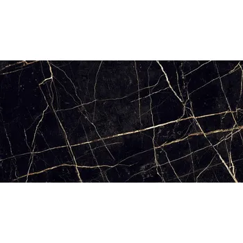 Dlažba Extra Marquina Shiny Levigato Rett. - dlaždice rektifikovaná 60x120 černá lesk EXT92LR