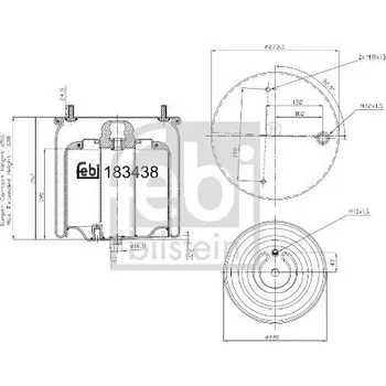 Mech, pneumatické odpružení FEBI BILSTEIN 183438