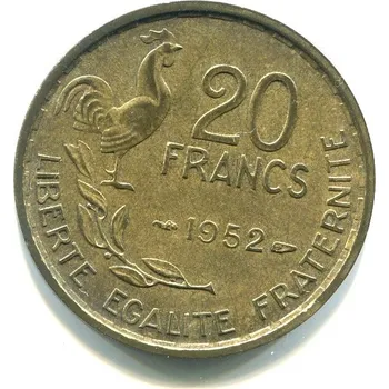 FRANCIE. 20 francs 1952.