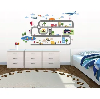 Samolepící dekorace Nálepka na zeď autodráha