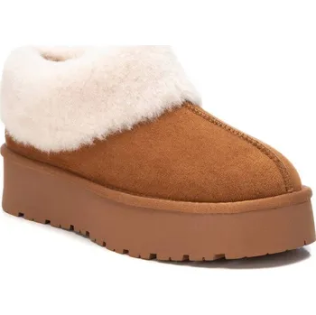 Dámské pantofle Nazouvací nízké válenky Xti® s hřejivým lemem karamelová 37
