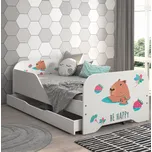 Kompletní dětská postel 140 x 70 cm s matrací a roštem - KAPIBARA FAMILY