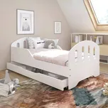 Dětská postel SMILE se šuplíkem 160 x 80 cm bílá