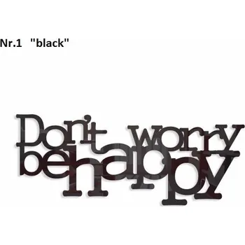 Samolepící dekorace Don't worry be happy dekorace na zeď Růžová