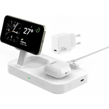 spínaný zdroj 4smarts Qi2 Ladestation Trident napájecí zdroj weiß