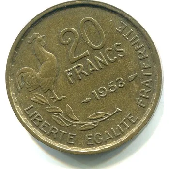 FRANCIE. 20 francs 1953.