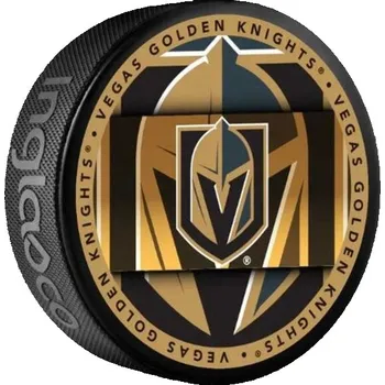 Puk Fanouškovský hokejový puk INGLASCO VEGAS GOLDEN KNIGHTS MEDALLION BLISTER UNI Černá, Zlatá