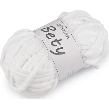 Příze Pletací žinylková příze Bety 100 g Varianta: 1 (04) bílá, Balení: 1 ks