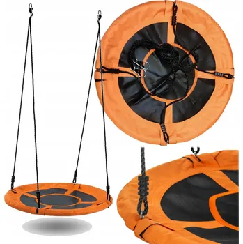 Hra na zahradu Závěsná houpačka Čapí hnízdo v oranžové barvě 100 cm