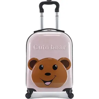 Dětský cestovní kufr na kolečkách s teleskopickou rukojetí - CUTE BEAR