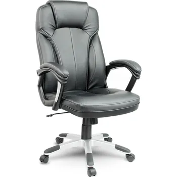 Křeslo Sofotel Kožené kancelářské křeslo EG-222 černé