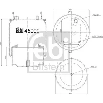 Mech, pneumatické odpružení FEBI BILSTEIN 45099