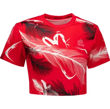 Dámské tričko Dámský crop top premium ALTISPORT VOJ/ALW001TR07 ČERVENÁ ČERVENÁ M