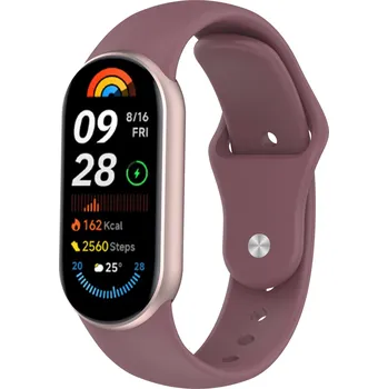 Příslušenství k chytrým hodinkám Jednobarevný silikonový řemínek Mi band 8/9/10 Barva náramku: Švestková