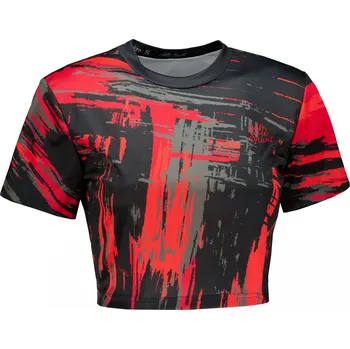 Dámské tričko Dámský crop top premium ALTISPORT VOJ/ALW010TR07 ČERNOČERVENÁ ČERNOČERVENÁ XXL