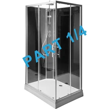 Sprchová vanička AQUALINE - GRANVIK sprchový box 800x1200x2180 komponent 1/4 sprchová vanička, bílá 16-120-09-11-00